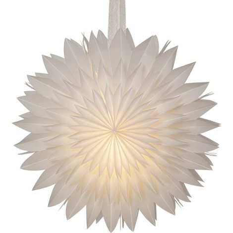 Star Trading Étoile de papier Dis, blanc, 3 couches, décoration de Noël, 50 cm
