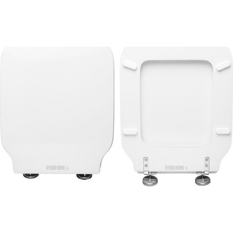 Copriwater Come Originale Flow Quadro Simas legno rivestito in resina poliestere bianco (1/4)