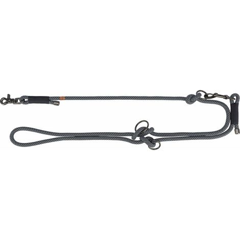 Hundeleine Trixie Soft Rope Schwarz Grau 2 m L/XL