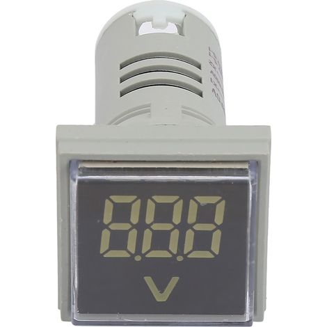 Voltmètre numérique carré à affichage LED 60-500 V, indicateur de signal de tension alternative (blanc) (1/5)
