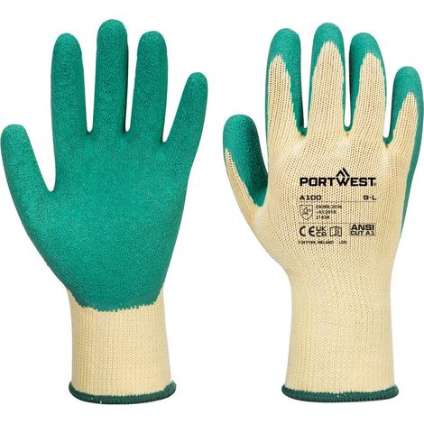Guante Grip de Látex Premium para un Agarre Seguro - Verde - Talla XL (1/2)