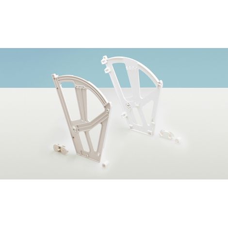 Hettich Schuhschrank-Beschl., 42474, mit Frontanbindung, Anzahl Fächer 2, Kunststoff weiß (1/4)