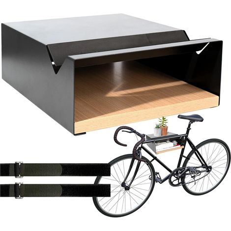 Support Mural Pour Vélo en Bois d'Aluminium - Pour Vélo de Route, Gravier, Tourisme - Rangement Intérieur Pour Garage, Salon (1/5)