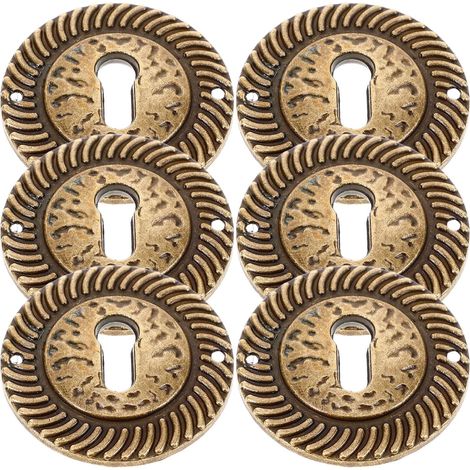PACKOVE Lot de 6 cache-serrures ronds vintage pour tiroirs, en (1/5)