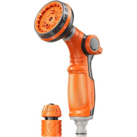FLAMMKRAFT-Tête d'arrosage multifonction à huit modes - adaptée à l'arrosage du jardin, au lavage de voiture, etc. - livrée avec raccordement à l'eau (1/5)
