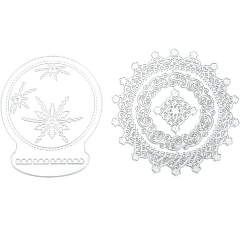 2 pièces de Dies de Découpe en Acier Carbone pour Machine à Embosser, Découpe de Fleurs et Artisanat Papier (1/5)