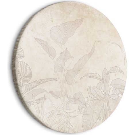 Wanddekoration artgeist runder bilderrahmen beige 60 cm