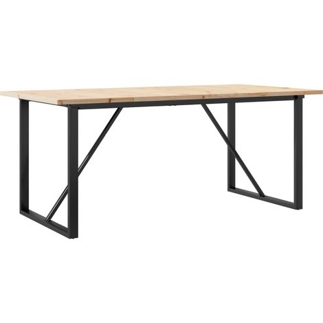 Maison Exclusive - Esstisch O-Gestell 180x90x75,5 cm Massivholz K