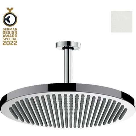 Ensemble pomme de tête douche 280mm bras vertical blanc mat Apice - Bossini H31430D045