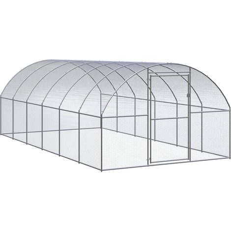 vidaXL Outdoor-Hühnerstall 3x6x2 m Verzinkter Stahl
