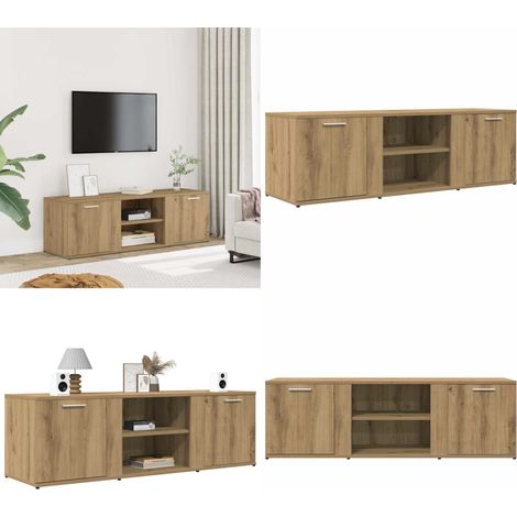 vidaXL TV-Schrank Artisan-Eiche 120x34x37 cm Holzwerkstoff (1/5)