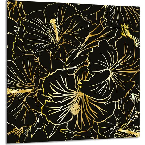 Panneau de verre POUR la cuisine 60x65 Fleurs (1/5)
