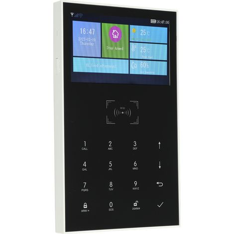 Drahtloses WLAN-Heimsicherheitssystem mit Touchscreen für Smart Homes (1/5)