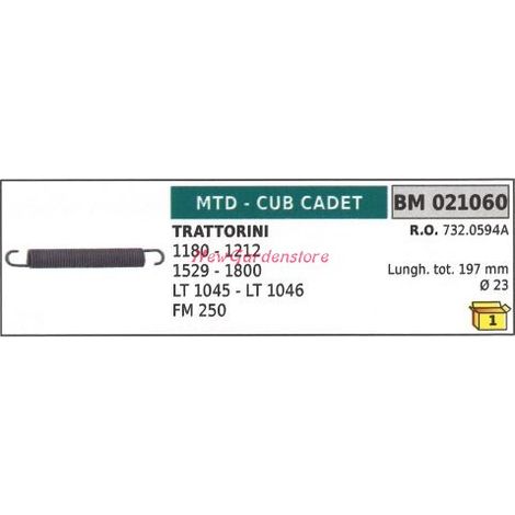 Molla trazione semovenza MTD trattorino tagliaerba rasaerba tosaerba 1180 021060