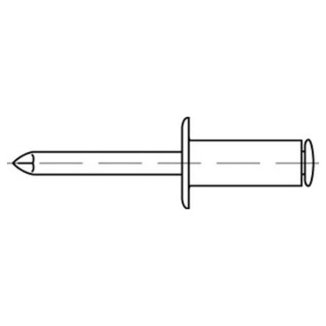 Blindniete A 2/A 2 Flachkopf A 4,8 x 12 S 500 Stk