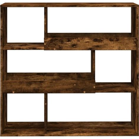 vidaXL Bücherregal Eichenholz Rauch 100x33x94,5 cm