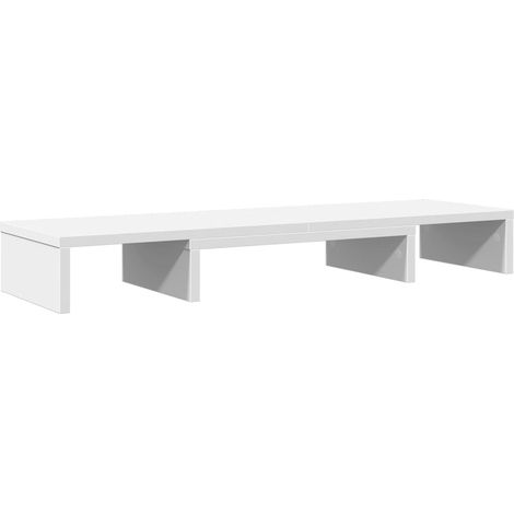 Soporte para monitor mesa mueble elevador de escritorio ajustable madera de ingeniería blanco 020045016