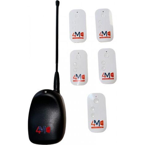 Kit 5 télécommandes avec récepteur 2 canaux 12/24v 4M