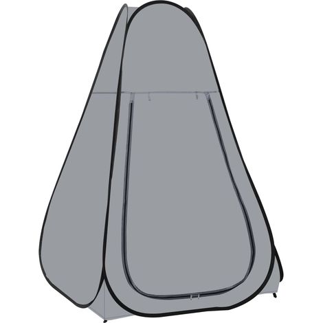 FIMEI Tente de douche escamotable Gris (1/5)