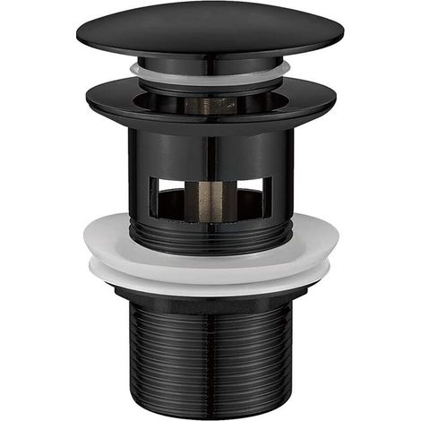 Vidage Salle de Bain, Bonde lavabo avec Trop Plein, Pop Up, Noir 41.3102mm (1/5)