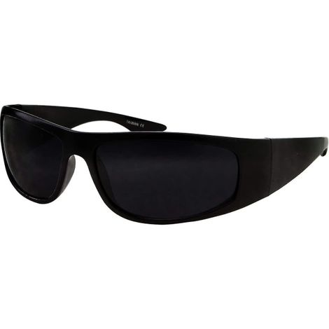 Lunettes de soleil ultra foncées avec verres noirs Style motard Monture enveloppante Zy (1/3)
