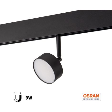 Runde LED-Lampe für 48V Magnet-Schienen - 9W - Ø7,5 cm - CRI90 -