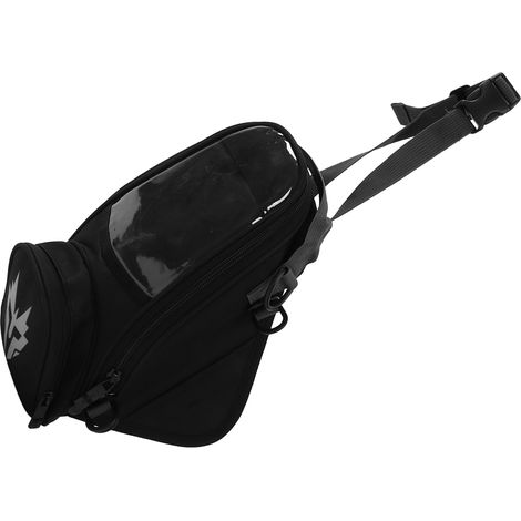 Sacoche de réservoir de moto avec écran tactile, sangle réglable, tissu Oxford imperméable, blanche universelle (1/5)