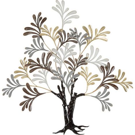 Decorazione Parete Ferro Albero cm 97,2X8,9X100,3 - LIXY (1/5)