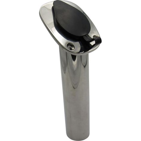 Flush Mounted Fishing Rod Holder Stainless Steel with Rubber Cap (Marine Boat) (1/5)