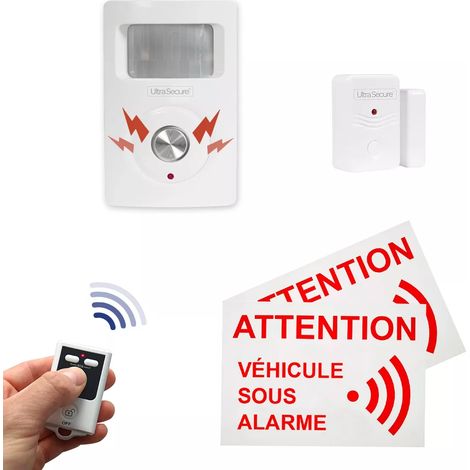 Kit alarme utilitaire autonome sans-fil ESSENTIEL 3 - Détecteur mouvement + ouverture + télécommande (gamme BT) (1/5)