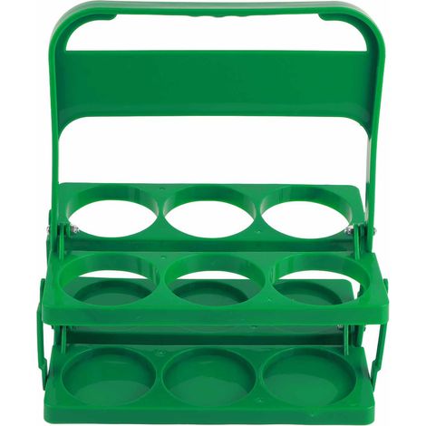 Porte-bouteilles de bière portable pliable, panier de stockage de boissons unicolore, anse de transport pour pique-nique, vert (1/5)