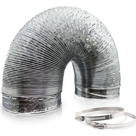 Tuyau ventilation en aluminium de 150 mm pour hotte aspirante, ventilateur tubulair(5 mètres de longueur)dyk- (1/3)