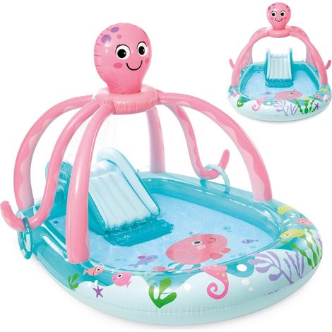 Aire de jeux gonflable avec pieuvre joyeuse intex 56138