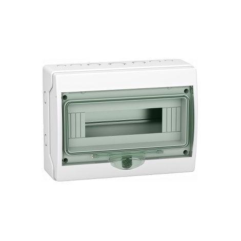 Schneider Electric – Coffret électrique étanche 1 rangée 12 modules IP65 – Montage saillie – ABS gris – Pour environnements jusqu'à 60°C – Normes CE