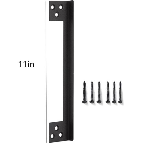 Tapa protectora de acero inoxidable en forma de L para pestillo de puerta - Placa de protección invisible para pestillo de puerta - Protector para pestillo de puerta - Pestillo de puerta exterior (1/2)