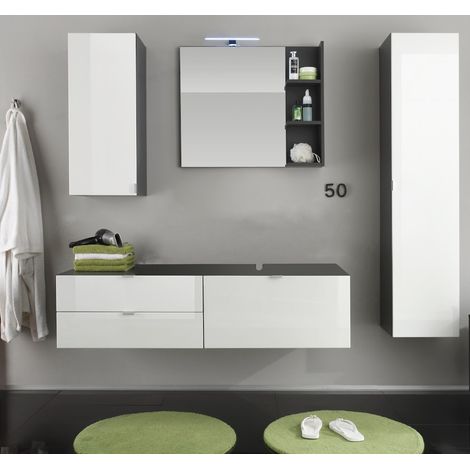 Ensemble Salle de bain CORA 140 x 50 x 53 cm - avec leds