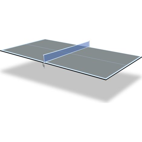 CHICFURN Mesa de ping pong plegable, tablero de tenis de mesa 180,34 x 90,17 x 1,2 cm en MDF gris, ideal para entrenamiento y ocio en casa (1/5)