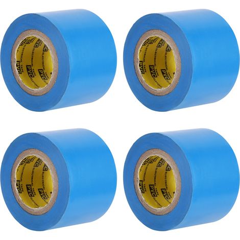 Ruban isolant électrique PVC waterproof 4,4cm bleu - 4 pièces ruban adhésif étanche pour réparation électrique Outils électricien (1/5)