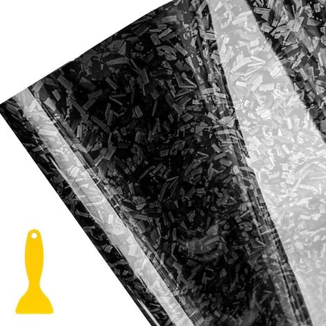 Selbstklebende Carbon Folie 150x30cm glänzend schwarz für Auto & Möbel (1/5)