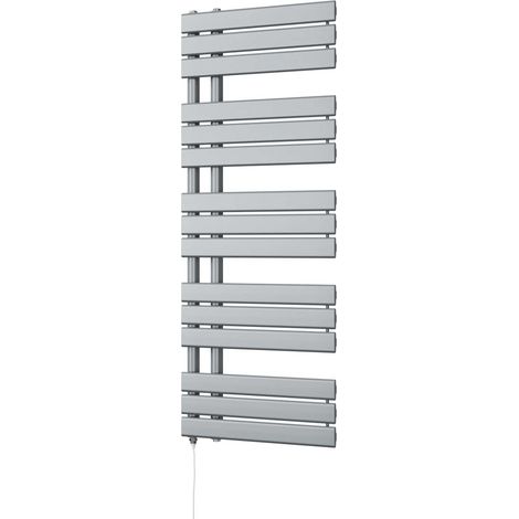 Tristan - Silver Electric Towel Rail H1292mm x W500mm 500w Standard (1/3)