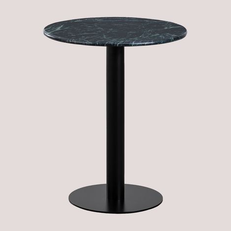 SKLUM Runder Bartisch aus Marmor (Ø60 cm) Rocher Grüner Marmor