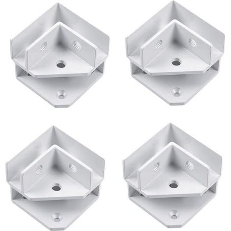Kit de brides de fixation pour verre réglables — Pour la fixation de panneaux de verre dans les caves à vin, les vitrines et les rayonnages sur mesure. (1/3)