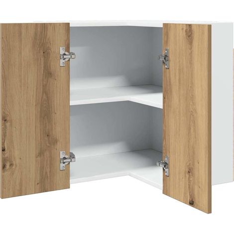 Eck-Hängeschrank Lyon Artisan-Eiche 57x57x60 cm Holzwerkstoff