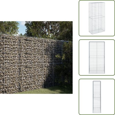 vidaXL Panier gabion avec couvercle 100x50x200 cm fer galvanisé (1/5)