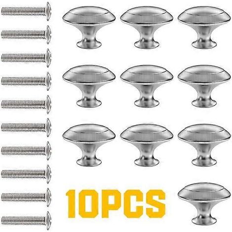 1 bouton de porte de meuble de cuisine, finition nickel brossé, pour tiroir (1/5)