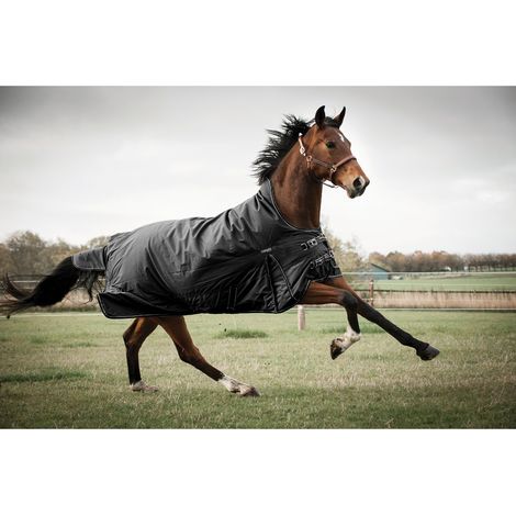 CATAGO Outdoordecke Justin für Pferde, 150g - schwarz - 165 cm (1/2)