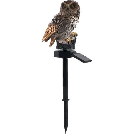 Lampe Led solaire d'extérieur, lanterne étanche, décoration de jardin féerique, pour rue, perroquet/hibou（marron）