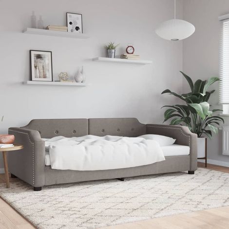 Tagesbett Taupe 90x200 cm Stoff (1/5)