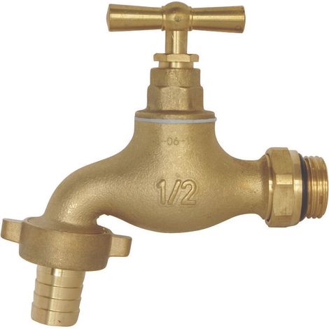 Robinet de puisage orientable à potence - Poignée plate - Mâle 1/2" Sortie 3/4 (1/5)