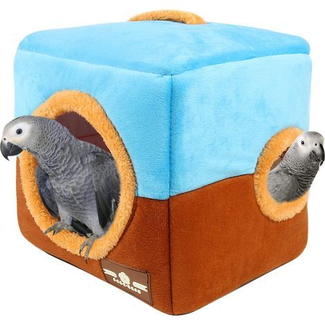 Nichoir pour perroquet de grande taille – Oiseau chaud d'hiver blottissant à suspendre pour oiseaux de grande taille, grotte pour grands oiseaux, amazones, perroquets gris africains, cacatoès, (1/5)